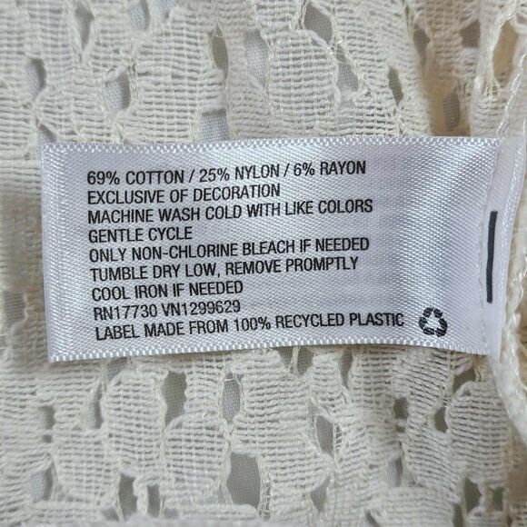 Xhilaration Ivory Lace Bomber Jacket XXL Junior Concrete Garden Collection - Picture 7 of 8